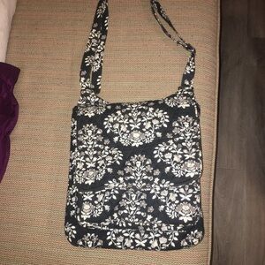 Vera Bradley Black and White Floral Crossbody Bag